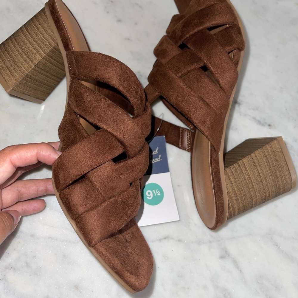 New w/ Tags Brown Square Block Heels